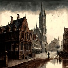 Gent High Detailed Ink Paint 1890 