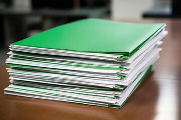 Canvas Print - stacked insurance papers with a green tick mark for the chosen bundle