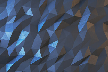 Poster - Creative gray geometric background. Landing page concept. 3D Rendering.