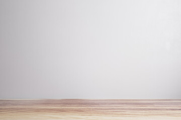 Poster - Clean concrete wall interior with wooden flooring and mock up place on wall. 3D Rendering.