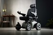 Indoor electric wheelchair with lock. Generative AI