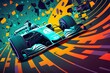 background for a fantasy sports game Formula 1 pattern superb sleek emotive bold colours 
