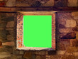 Open Window with a Chroma Key Background. Isolated.