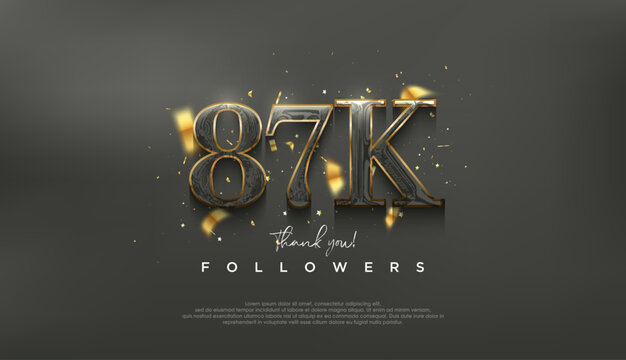Elegant and luxurious design to thank 87k followers.