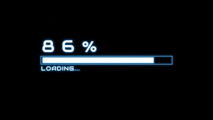 Technological HUD Progress Bar with Percentage Overlay