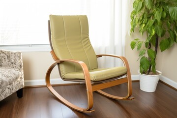 Poster - bentwood rocking chair with plush cushioning