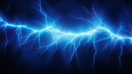 Wall Mural - Abstract blue lightning on dark background