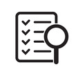 © Maksim - Document check icon vector illustration. Checklist magnifier assessment line icon.