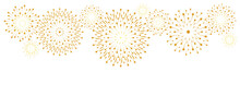 Background Golden Fireworks Vector For New Year Element