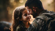 © PSCL RDL - Affectionate military reunion between father and daughter. Generative AI