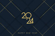 Happy new year 2024 background. Holiday greeting card design. Creative luxury background. Vector illustration.