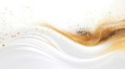 Abstract beautiful white background with gold dust, decorative wallpaper