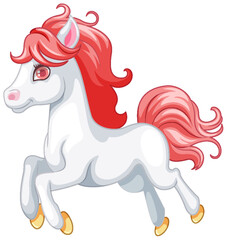 Sticker - Adorable Unicorn Cartoon Illustration