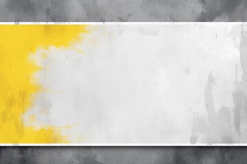 Wall Mural - Torn Edge Yellow and Gray Watercolor Banner with White Frame




