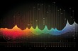 Illustration of electromagnetic spectrum with chart depicting frequency and wave representations. Generative AI