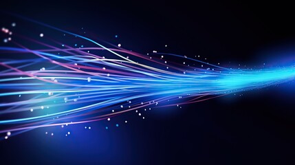 Poster - fiber optics, abstract glowing neon shapes. digital, abstract & blurred background graphics