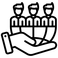Poster - Public Service Outline Icon