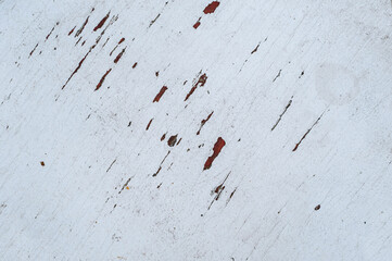 Wall Mural - Wooden background, texture with peeling white paint on an uneven surface. Photography, abstraction.