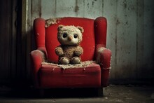 Cuddly Toy On A Cozy Chair. Generative AI