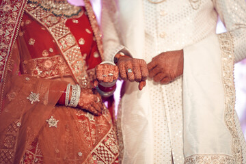 Wall Mural - Indian wedding ceremony :stage decoration with green theme 
