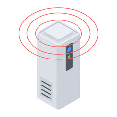 Sticker - Check out isometric icon of sound system 