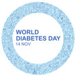 World Diabetes Day Circle With Thin Line Treatment Icons
