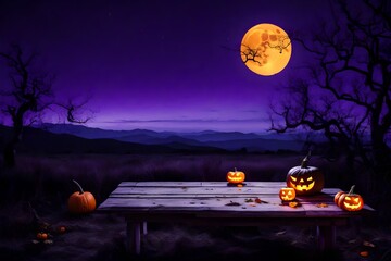 Wall Mural - halloween night scene