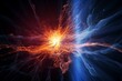 Astronomical explosion emitting powerful gamma rays from a quasar. Generative AI
