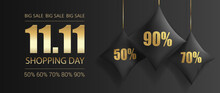 Shopping day 11.11 black pillows gold sale