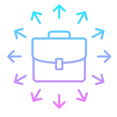 Outsource Work Gradient Icon