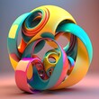 infinite loop 3d model happy colors 