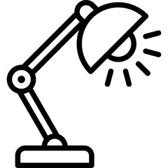 Poster - Desk Lamp Outline Icon