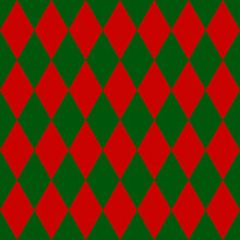 Red And Green Diamond Paint Fashion Background Pattern Seamless For Christmas.