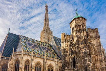 Wall Mural - St. Stephen's cathedral on Stephansplatz square in Vienna, Austria