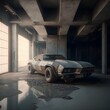 Brutalist Future garage with camero ultra detailed ultra realistic photography unreal engine 5 atmospheric light mute color 8K 