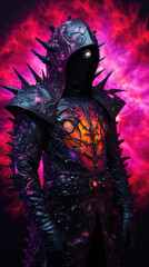Wall Mural - demonic alien monster evil horror halloween warrior  - by generative ai