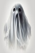 ghost centered facing forward ultra realistic detailed white background 