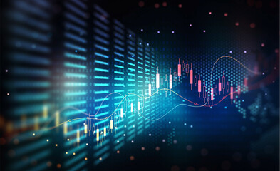 Wall Mural - Business growth graph chart and success financial arrow up. Development graph profit and investment.	
