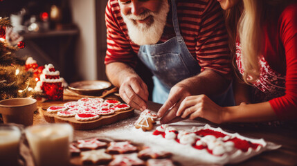 Wall Mural - christmas cake with a person Generative AI