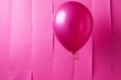Fuchsia balloon on rosy backdrop. Generative AI
