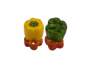 Sweet Pepper, Green, Yellow Paprika And Sweet Slice, Capsicum For Your Business