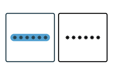 Poster - Password Icon. Icon related to Identity. Suitable for web site design, app, UI, user interfaces. Solid icon style. Simple vector design editable