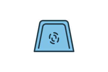 Poster - Biometric Scanner Icon. Icon related to Identity. Suitable for web site design, app, UI, user interfaces. Flat line icon style. Simple vector design editable