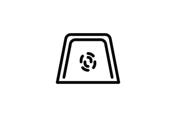 Poster - Biometric Scanner Icon. Icon related to Identity. Suitable for web site design, app, UI, user interfaces. Line icon style. Simple vector design editable