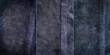 Collection of blue leather textures