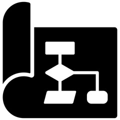 Aufkleber - Flowchart Glyph Icon