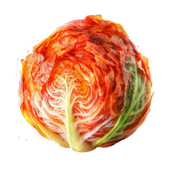 Wall Mural - Kimchi vegetable cutout on a transparent background. Concept of food.