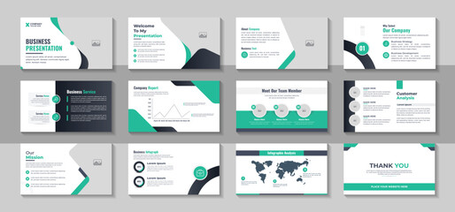 Wall Mural - business presentation template, elements of infographics for presentation templates