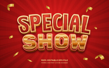 Poster - special show 3d editable text style effect