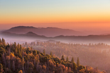 Canvas Print - Autumn in mountains